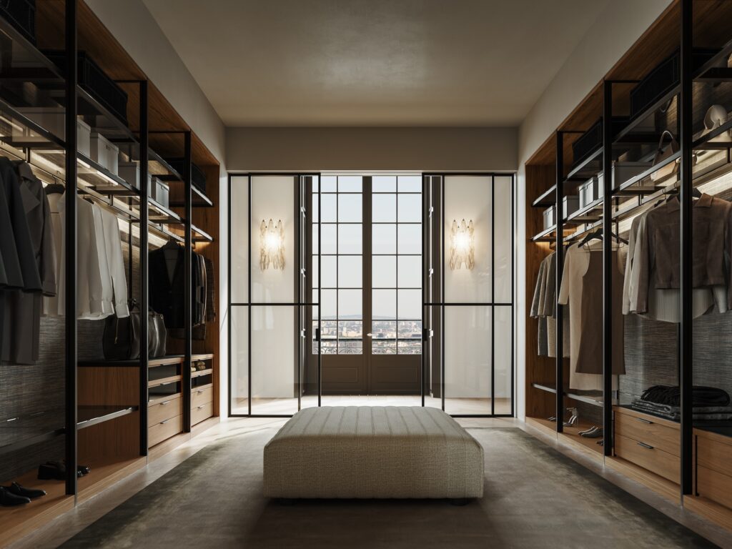 installation de dressings sur mesure haut de gamme à Neuilly-sur-Seine, Paris.